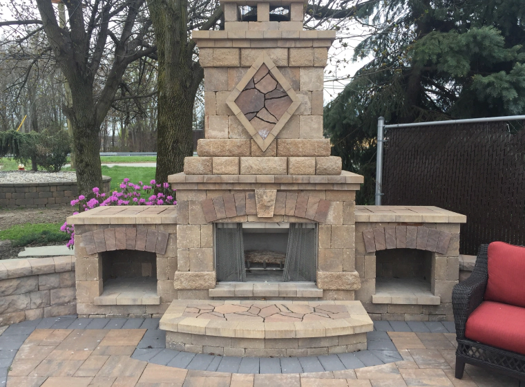 outdoor fireplace